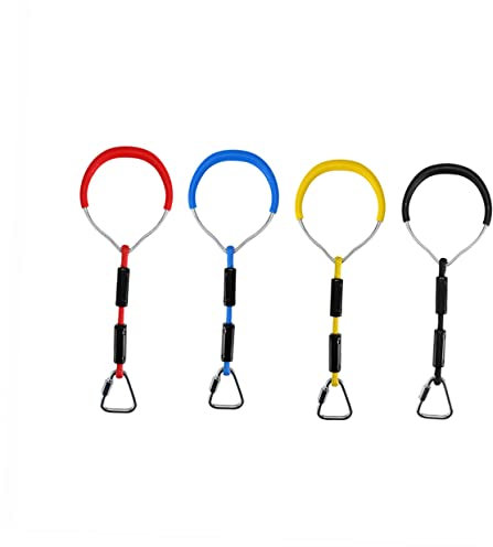 Garneck 2 Stück Kinderringe Fitnessringe Schaukel Indoor-Gymnastikringe Kinder-Krafttrainingsring Kinder-Gym-Barschaukel Kinder-Gymnastikring Trainingsring Kletterring Holzschaukeln Die