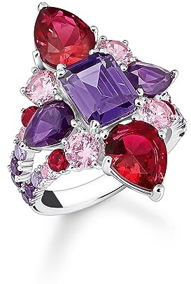 THOMAS SABO Damenring Beerenfarbig TR2441-477-7-54 Ringgröße 54/17,2