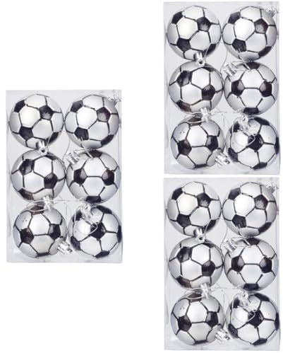 Warmhm 18stücke Weihnachtsbaum Im Sportdesign Fußball Und Basketball Dekorative Christbaumkugeln Für Festliche Deko Und Fotorequisiten