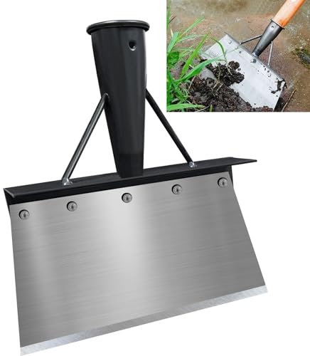 Paletta da giardino per la rimozione delle erbacce, pala multifunzionale, per la pulizia del prato all'aperto (28 cm senza maniglia)