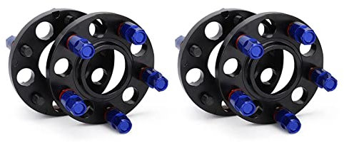 OBIOZZ Hubzentrische Spurverbreiterungen Für F-Serie F30 F32 F33 F80 F10 Für M3 4 STÜCKE Geschmiedet 15 Mm 5 X 120 Mm 72,56 Mm CB-Radmuttern M14 * 1,25 Schraube Spurverbreiterung Shims (Color : Blau)