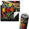 TMK ArtDeko Herdabdeckplatte Einteilig Küche Herdabdeckung Ceranfeld Herdabdeckplatten Anti Rutsch Matte Aufrollbar 60x52 cm, Holz Gewürze