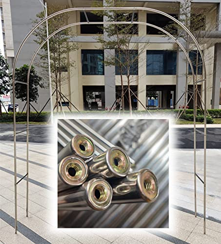 DHGVCED Rosenbögen Gartenbogen Aus Metall Kletterpflanzen Rosenbogen Rankhilfe Torbogen Freistehend Rosengestell Wetterbeständig Rankbogen(Size:150 * 240cm(59 * 94in))