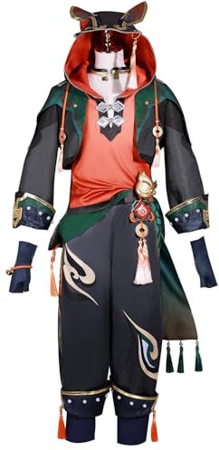 Animationart Gaming Cosplay Kostüm Genshin Impact Ga Ming Outfit Junge Jiaming Jia Ming Set Halloween, grau, XXL