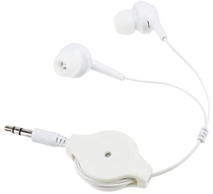 Homoyoyo Einziehbare in Ear Ohrhörer Kabelgebunden Mit 3,5-mm Stecker Für Mp3pc Tablet Kompakt Leicht Abs PVC Kompatibel Für Unterwegs