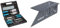 Amazon Basics Jeu de 8 ciseaux à bois avec guide d'affûtage, pierre à aiguiser et étui de rangement & wolfcraft 5208000 - Équerre 3D d'onglet - Traçage angle de 45° à 90° - 150 x 275 x 66 mm