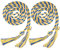 GORGECRAFT 2Pcs Graduation Season Double Honor Cord with Tassels 1.7Ms Blue Gold Polyester Braided Honor Ropes Graduation Decorative Ribbon Necklace Props Accessory for Students College Grad Party
