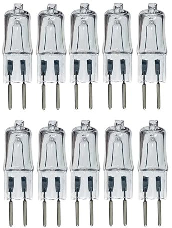 LEDLOCLB Lampadina Alogena G5.3, 12V 24V 36V 110V 220V, Accessori Per Lampada 35W 50W Bianco Caldo 2700K, 10 Pezzi,12V-50W,10 PEZZI