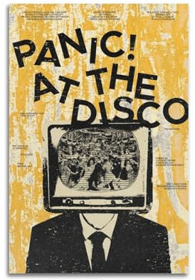 MUHDENG Panic! at The Disco Poster, Raumdekoration, künstlerisches Poster für Schlafzimmer, Wohnzimmer, Wände, ästhetisches Poster, 30 x 45 cm, ungerahmter Stil
