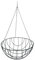 Wire Hanging Baskets 12 Inch (30cm) Hanging Planter for Indoor and Outdoor Use|Green Coated Steel Frame with Zinc-Coated Steel Chains|Ideal for Home Decor Garden Decoration|Pack of 2