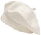 ZLYC Damen Wolle Baskenmütze Klassische Französischen Barett Warm Beret Mütze(Schneeflocken Weiß),Einheitsgröße