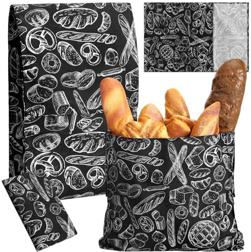 Set mit 2 Größen Bienenwachs-Brotbeutel für Sauerteig, hausgemachte, wiederverwendbare Brotbeutel, Leinen-Aufbewahrungstasche mit verbesserter Bienenwachs-Beschichtung, Lebensmittelverpackungen für