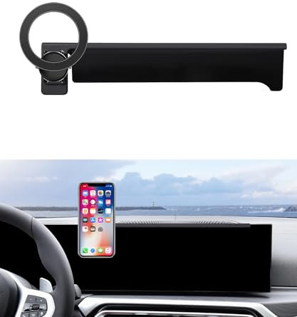 MaserWeller KFZ-Handyhalterung für 2023–2025 BMW 3er-Serie Zubehör / 2024 BMW 4 Serie Zubehör 14,9 Zoll Bildschirm Fester Clip, 360° Drehung Handyhalterung Kompatibel mit MagSafe, Handyhalterung