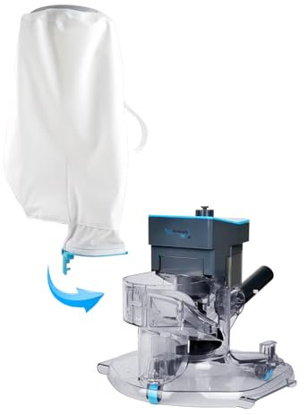 Pool Stomach 55 Aspirapolvere senza fili ad alta potenza per piscine interrate e fuori terra | Durata massima 75 minuti, aspirazione XL 24 GPM per detriti pesanti | Include 2 sacchetti filtro extra