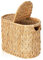 Panier de rangement pour rouleaux de papier toilette, panier de rangement en osier avec couvercle, tissé à la main en jacinthe d'eau naturelle pour la maison, le bureau, la salle de bain