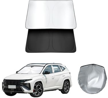 ASZSK Parasol Parabrisas para Tucson NX4 2022-2025 con Bolsa de Almacenamiento, Bloqueo UV, Aislamiento térmico