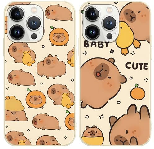 PBNDJVG Kawaii Phone Cases Funny Capybara Case for Apple iPhone 6/6s 4.7 Inch, Anime Cartoon Cute Pattern Shockproof Soft TPU Silicone Gel Drop Protection Case for Women Girls