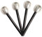 Iewroyt 4PCS Party Microphone Props for Eurovision Song Contest Decoration 2023 Pretend Microphone Toy Silver Glitter for Fancy Dress Prop