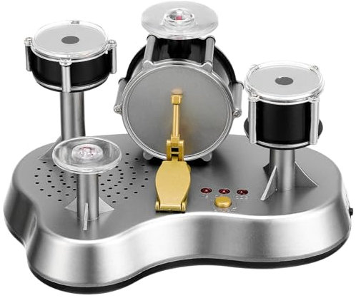 Toyvian Mini Finger Drum Set Mit Led-licht Tragbares Musikinstrument Für Junge Mädchen Und Erwachsene Touch-Sensor Mini Schlagzeug Desktop Interaktives Spielzeug Zur Musikförderung