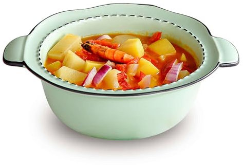 MYXJX ramen bowl, Ceramic Instant Noodle Bowl,Ceramic Bowl with Handle, Ramen Bowl Ceramic, Large Udon Noodle Bowl, Microwave Soup Bowl Oven(Green)