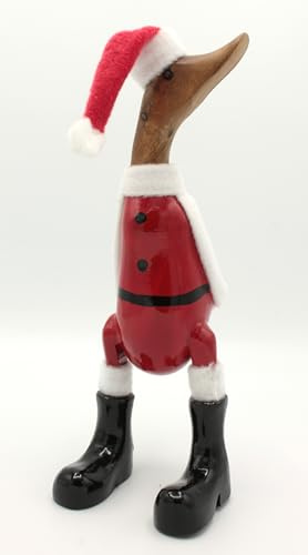 Leikor Christmas Ente 27 cm Holz Weihnachten Deko Laufente