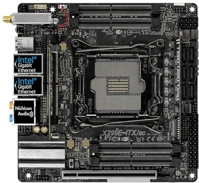 Fit For ASRock X299E-ITX/ac Motherboard LGA 2066 Socket Supports Intel Core X-Series Processor CPU X299 Quad Channel DDR4 NVME M.2 motherboard