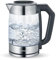 SEVERIN Bouilloire Eau et Thé en Verre, 1,7L, 2 200W, Température Réglable, Affichage LCD, Fonction de Maintien au Chaud, WK 3477