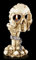 Figuren Shop GmbH Schädel Teelichthalter - Skeletthand mit Totenkopf |Gothic Kerzenhalter Kerzenständer Deko