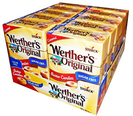 Werthers Sugar Free Sweets Butter Candies - Flip Top Box x 10 x 42g