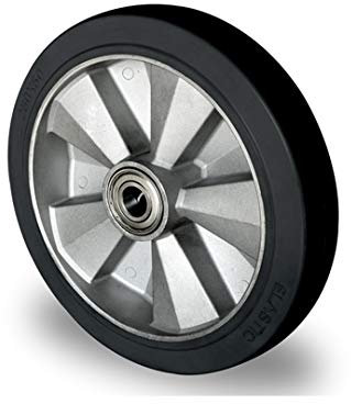 Gummi Lenkrad Hubwagen 200 mm Bohrung 25 mit Kugellager (200-25-46)