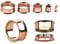 Flesh Tunnel Rosegold Chirurgenstahl 2er Set Piercing Ohrdehner Ohrplug 4mm