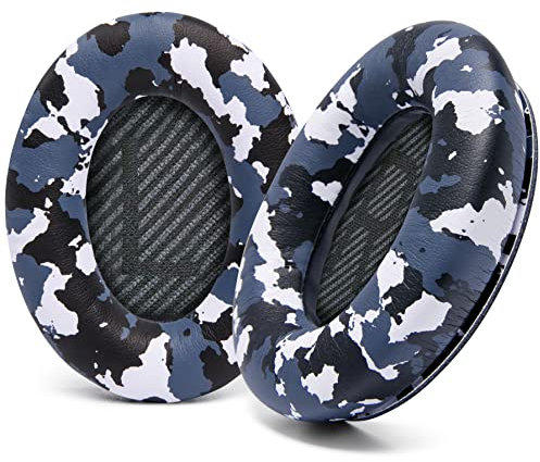 Almohadillas de Repuesto WC Wicked Cushions compatibles con los Auriculares Bose QuietComfort 35 (QC35) y QuietComfort 35ii (QC35ii) y Otros - Mayor Comodidad y Durabilidad | (Snow Camo)