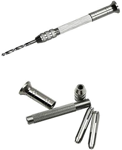 Präzisions-Stift-Schraubstock Set, 10-teilig, Mini-Bohrschrauber aus Aluminium mit Bohrer-Bits für Nüsse, Schmuck, Kunststoff, Schnitzen, Holzbearbeitung