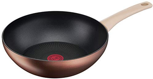 Tefal ECO-Respect G2541902 Wokpfanne 28 cm antihaftbeschichtet Induktion, Aluminium, Mehrfarbig