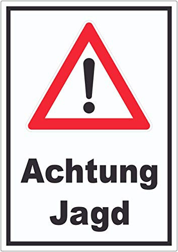 HB-Druck Achtung Jagd Schild A0 Rückseite selbstklebend