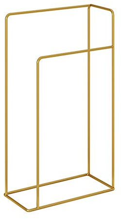 MIEDMJJ Piantana Porta Asciugamani, Porta Asciugamani Da Pavimento da Terra Oro Titanio Ramato, per Bagno Soggiorno Balcone Camera da Letto/d'oro / 42x20x91cm