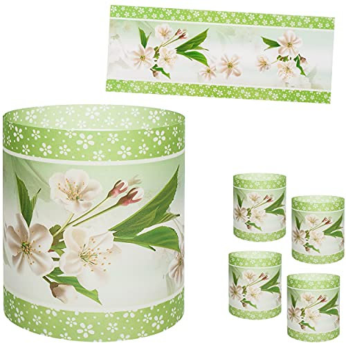 10 Stück - kleine Tischlichter Motiv frei wählbar japanische Kirschblüte - Blume 10 cm - Licht - für Teelichter/Batterie LED Lichter & Kerzen - Windli..