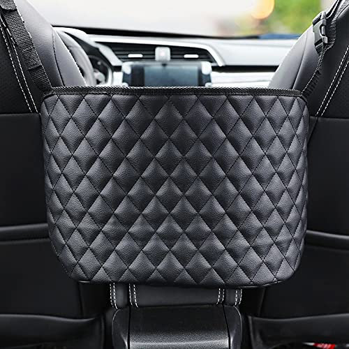 DOULEIN Rangement Siège Voiture Sac, Support de Sac à Main de Voiture de Grande Capacité D'organisateur de Dossier de Siège en Cuir