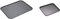 MasterClass Hard Anodised Aluminium Baking Tray, Oven Tin with Teflon, Non Stick Coating, 42 x 31 cm, Black & Baking Tray, Non-Stick Oven Tray for Baking and Roasting, Carbon Steel, 24 x 18cm, Grey
