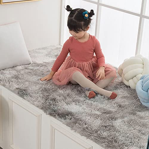 CHBIN Langflor 200x240cm Teppich Wohnzimmer Nachahmung Wolle Teppich Fellteppich Spitzenqualität Waschbar für Bettvorleger Sofa Matte Oder Schlafzimmmer Deko Usw, Hellgrau