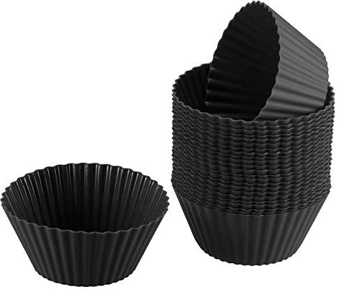 sourcing map Wax Melt Warmer Liner Silicone for Candle Fragrance Melter, Pack of 25 (Black)