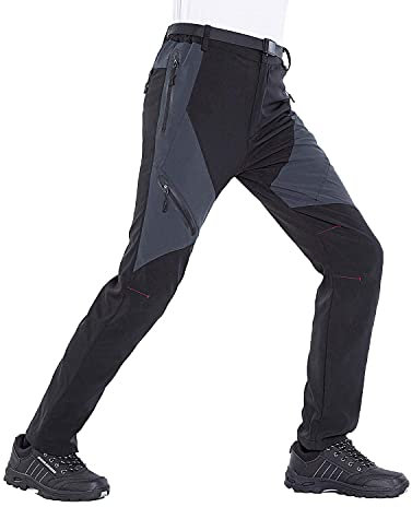 LUI SUI Pantalon de Marche en Plein air pour Hommes Pantalon de randonnée Respirant Coupe-Vent léger pour Le Printemps été Automne