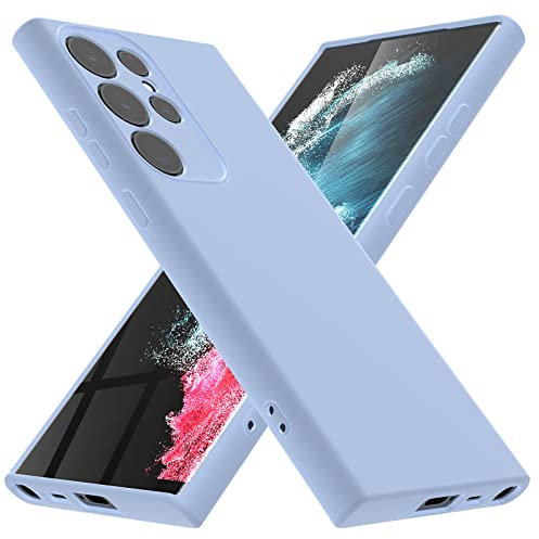 Giolus Designed for Samsung Galaxy S23 Ultra Case,Silicone Slim TPU Back with [Soft Anti-Scratch Microfiber Lining], Shockproof Protective Phone Cover,Light Purple