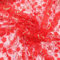 130cmx1 Yard Bestickter 3D-Pailletten-Blumen-Mesh-Stoff, Tüll Stoff für Hochzeit Geburtstag Weihnachten Fest Kommunion Party Deko,Nähen von Brautschleiern Hochzeitskleid Tischläufer Tutu Röcken,Rot