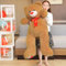SNOWOLF Riesen XXL Teddybär Plüsch Kuschelbär Plüschbär mit Knopfaugen 110cm, Groß Weiches Teddy Bear Stofftier Geschenk ​am Geburtstag, Valentinstag oder Weihnachten（1.1m, Dunkelbraun）