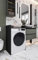 MINIO go for it - Meuble pour Machine à Laver SITO, Armoire de Toilette en Panneau Stratifié Mat, 64x97.5x50 cm, Noir