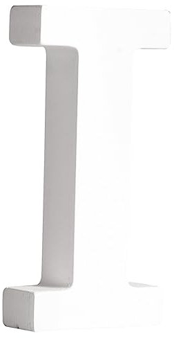 Rayher MDF-Buchstabe I, weiß, 5,4 x 11 cm, Stärke 2 cm, 3D-Buchstaben Holz, Holz-Buchstaben FSC zertifiziert, 64548102