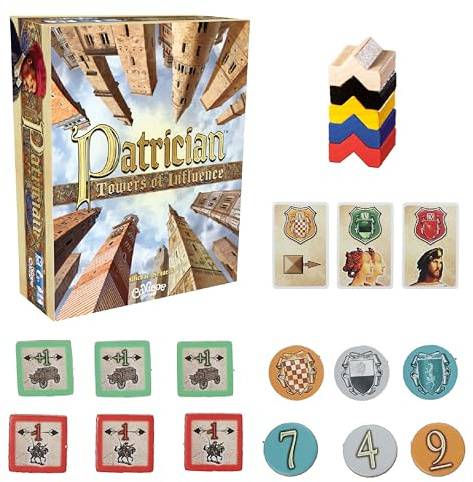 Calliope Spiele, Patrician: Towers of Influence, Brettspiel, ab 8 Jahren, 2-5 Spieler, 20-40 Minuten oder länger Spielzeit