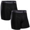 DANISH ENDURANCE Merino Boxershorts Herren (1er|2er Pack), Merino Unterwäsche Herren, Mit oder ohne Eingriff, Schwarz 2er Pack,