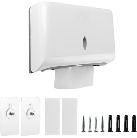 JMIATRY Distributeur essuie Main, Distributeur Papier essuie Main, Distributeur Papier Toilette pour Papier Format Plié, Postuler à Hôtel Bathroom devidoir essuie Tout Mural